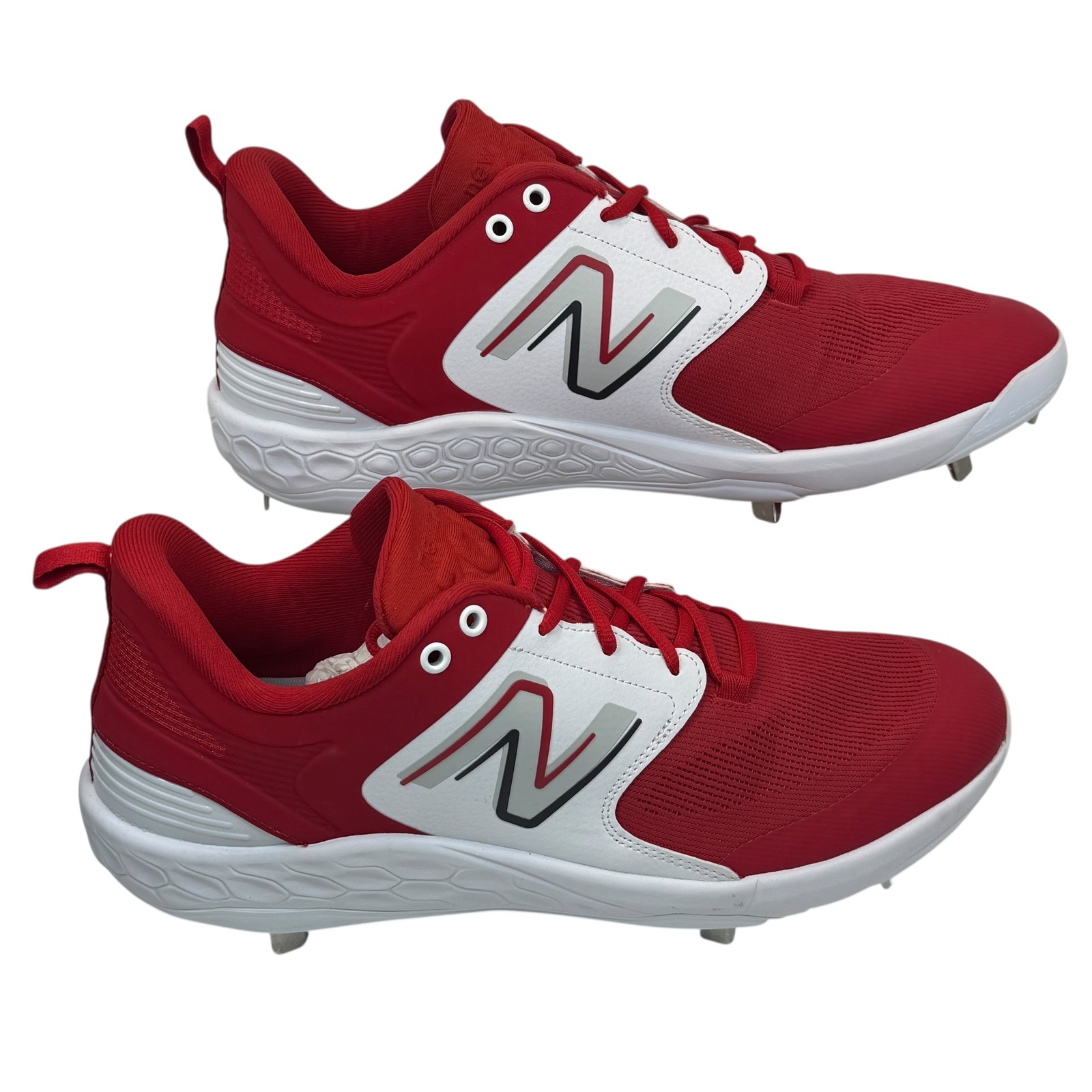 New Balance L3000tr6 Red Baseball Turf Cleats Size 15m 16.5w 50 Eu Metal Spikes